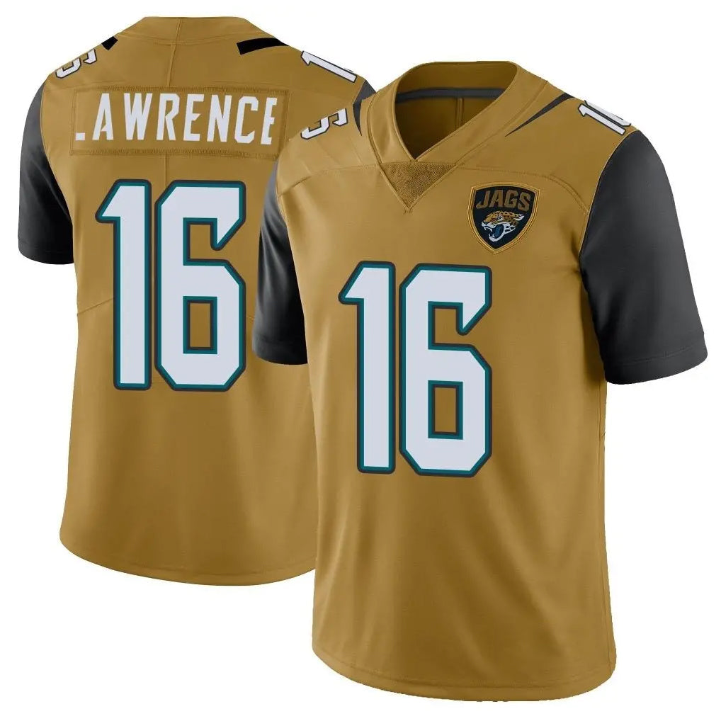 Kooe J.Jaguars #16 Trevor Lawrence Player Gold Vapor Limited Home Game Stitched Jerseys