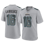 Kooe J.Jaguars #16 Trevor Lawrence Player Gray Atmosphere Fashion Home Game Stitched Jerseys
