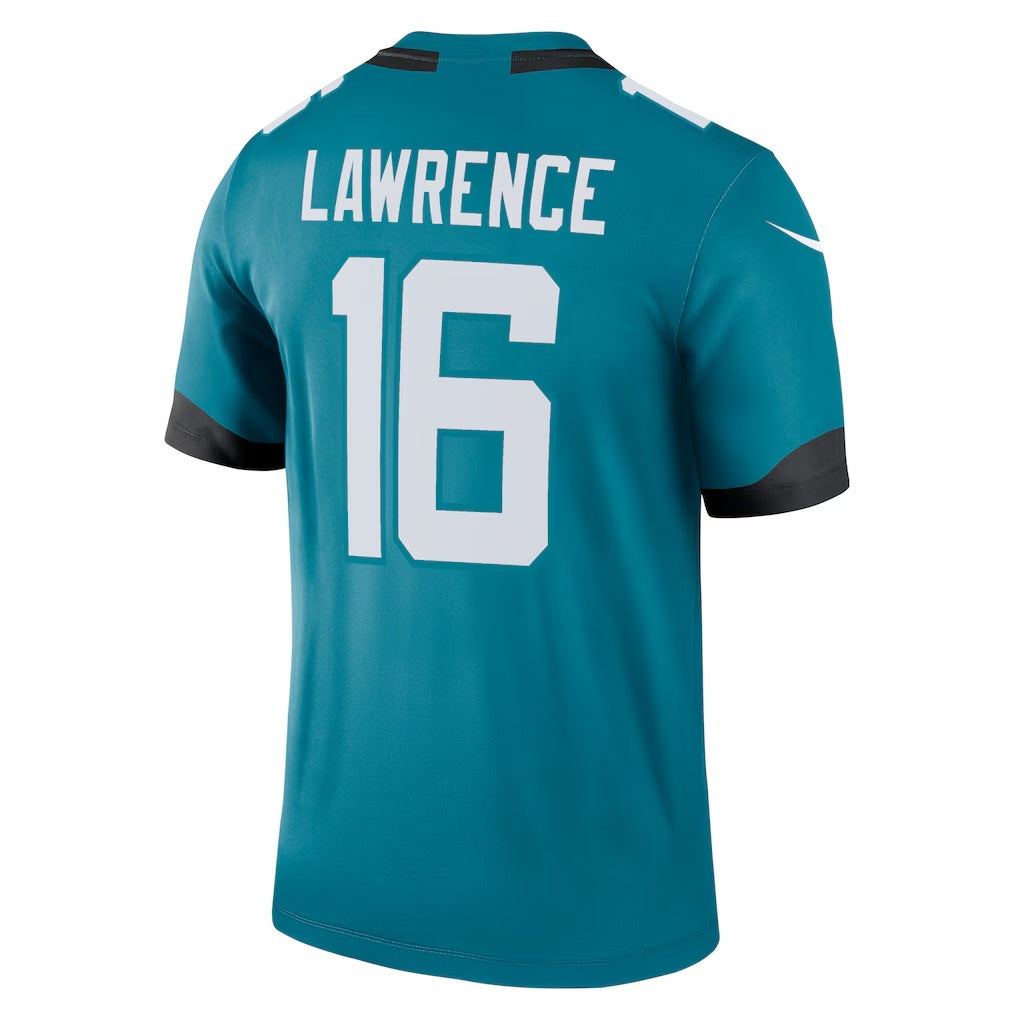 Kooe J.Jaguars #16 Trevor Lawrence Teal Legend Player Performance Top Stitched Jerseys
