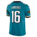 Kooe J.Jaguars #16 Trevor Lawrence Teal Prowler Throwback Vapor F.U.S.E. Limited Stitched Jerseys