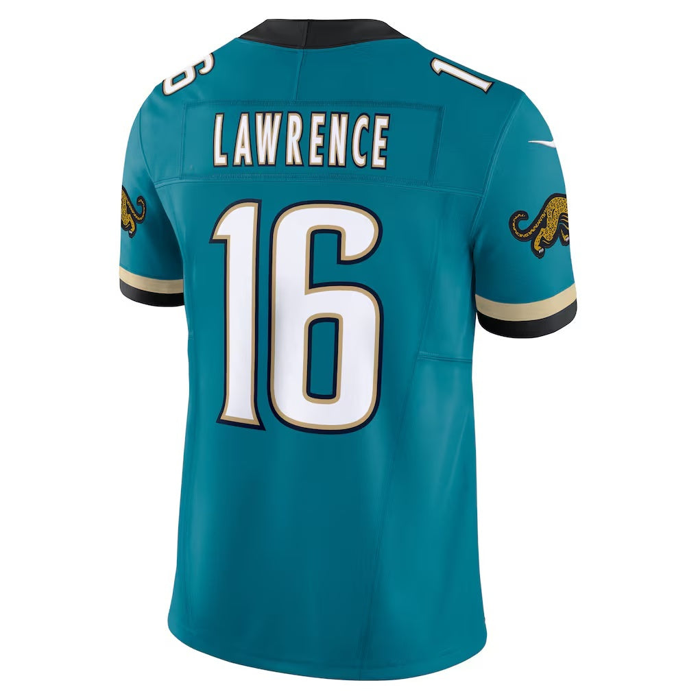 Kooe J.Jaguars #16 Trevor Lawrence Teal Prowler Throwback Vapor F.U.S.E. Limited Stitched Jerseys