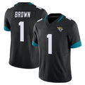 Kooe J.Jaguars #1 Montaric Brown Player Black Vapor F.U.S.E. Limited Home Game Stitched Jerseys