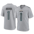 Kooe J.Jaguars #1 Montaric Brown Player Gray Atmosphere Fashion Home Game Stitched Jerseys