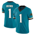 Kooe J.Jaguars #1 Montaric Brown Player Teal Prowler Throwback Vapor F.U.S.E. Limited Home Game Stitched Jerseys