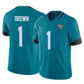 Kooe J.Jaguars #1 Montaric Brown Player Teal Vapor F.U.S.E. Limited Home Game Stitched Jerseys