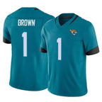 Kooe J.Jaguars #1 Montaric Brown Player Teal Vapor F.U.S.E. Limited Home Game Stitched Jerseys