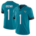 Kooe J.Jaguars #1 Montaric Brown Player Teal Vapor Untouchable Limited Home Game Stitched Jerseys