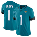 Kooe J.Jaguars #1 Montaric Brown Player Teal Vapor Untouchable Limited Home Game Stitched Jerseys
