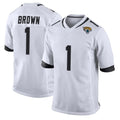 Kooe J.Jaguars #1 Montaric Brown Player White Home Game Stitched Jerseys