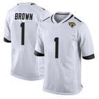 Kooe J.Jaguars #1 Montaric Brown Player White Home Game Stitched Jerseys