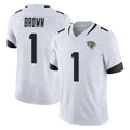 Kooe J.Jaguars #1 Montaric Brown Player White Vapor F.U.S.E. Limited Home Game Stitched Jerseys