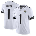 Kooe J.Jaguars #1 Montaric Brown Player White Vapor Untouchable Limited Home Game Stitched Jerseys