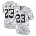 Kooe J.Jaguars #23 Foyesade Oluokun Player Arctic Camo Salute To Service Limited Game Stitched Jerseys