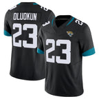 Kooe J.Jaguars #23 Foyesade Oluokun Player Black Vapor F.U.S.E. Limited Home Game Stitched Jerseys