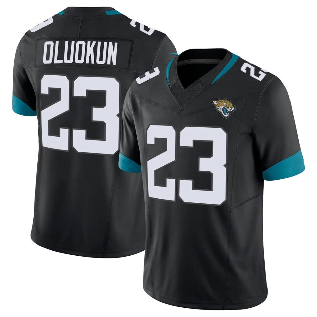 Kooe J.Jaguars #23 Foyesade Oluokun Player Black Vapor F.U.S.E. Limited Home Game Stitched Jerseys