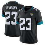 Kooe J.Jaguars #23 Foyesade Oluokun Player Black Vapor Untouchable Limited Home Game Stitched Jerseys