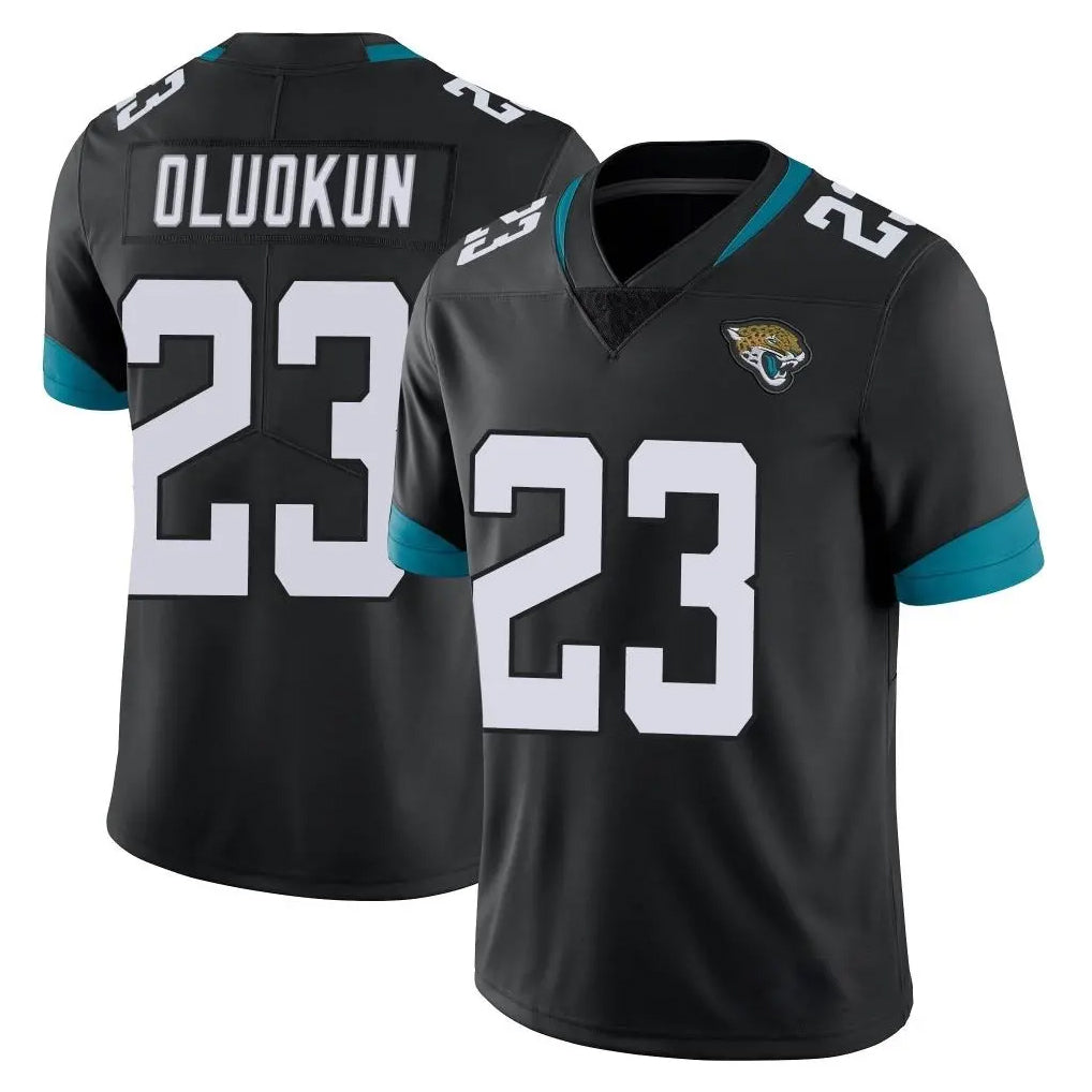 Kooe J.Jaguars #23 Foyesade Oluokun Player Black Vapor Untouchable Limited Home Game Stitched Jerseys
