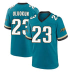 Kooe J.Jaguars #23 Foyesade Oluokun Player Teal Prowler Throwback Limited Home Game Stitched Jerseys