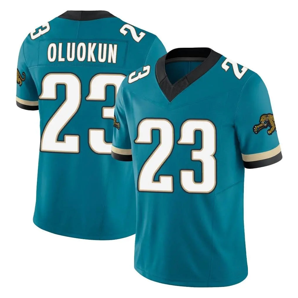Kooe J.Jaguars #23 Foyesade Oluokun Player Teal Prowler Throwback Vapor F.U.S.E. Limited Home Game Stitched Jerseys