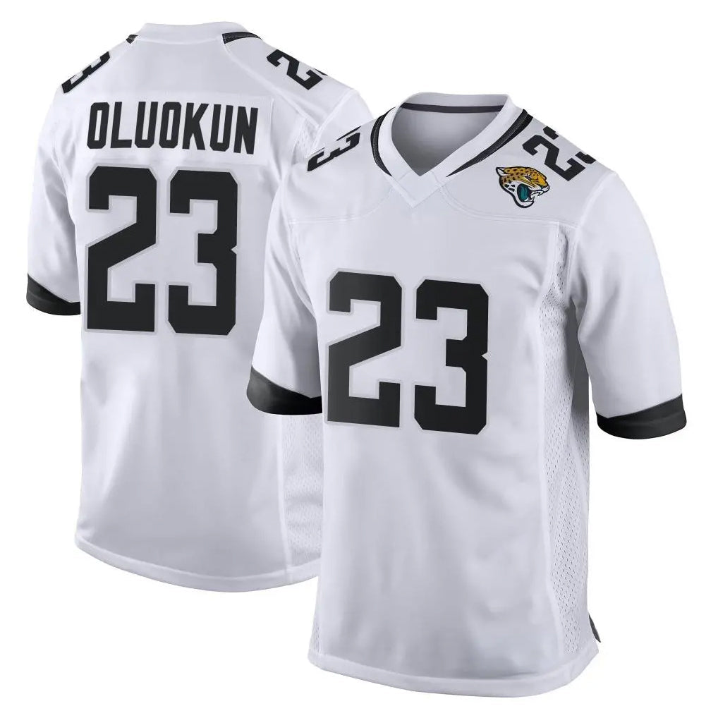 Kooe J.Jaguars #23 Foyesade Oluokun Player White Home Game Stitched Jerseys