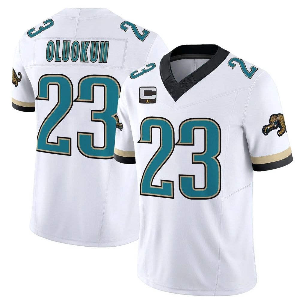 Kooe J.Jaguars #23 Foyesade Oluokun Player White Prowler Throwback Vapor F.U.S.E. Limited Home Game Stitched Jerseys