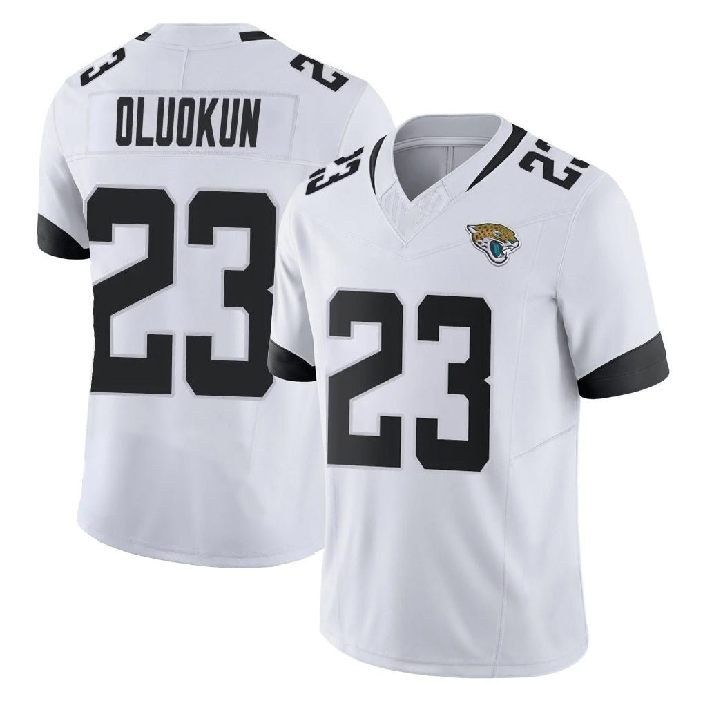 Kooe J.Jaguars #23 Foyesade Oluokun Player White Vapor F.U.S.E. Limited Home Game Stitched Jerseys
