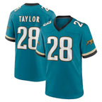 Kooe J.Jaguars #28 Fred Taylor Player Teal Prowler Throwback Limited Home Game Stitched Jerseys