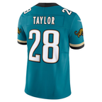 Kooe J.Jaguars #28 Fred Taylor Teal Prowler Throwback Vapor F.U.S.E. Limited Retired Player Stitched Jerseys