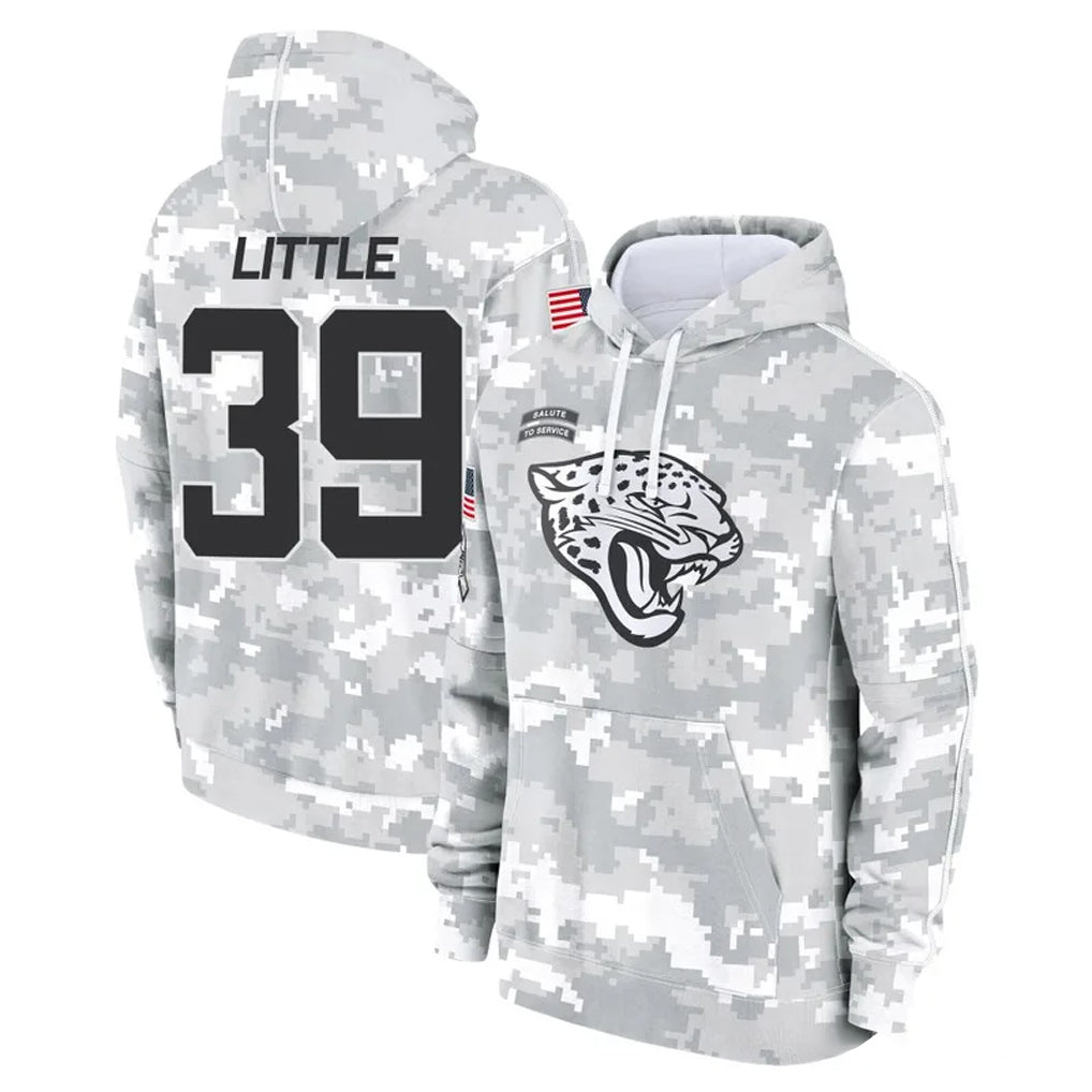 Kooe J.Jaguars #39 Cam Little Player Arctic Camo Salute to Service Hoodies Limited Game Stitched Jerseys