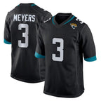 Kooe J.Jaguars #3 Jakobi Meyers Player Black Home Game Stitched Jerseys