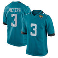 Kooe J.Jaguars #3 Jakobi Meyers Player Teal Home Game Stitched Jerseys