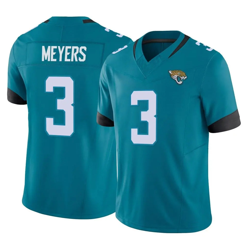 Kooe J.Jaguars #3 Jakobi Meyers Player Teal Vapor F.U.S.E. Limited Home Game Stitched Jerseys