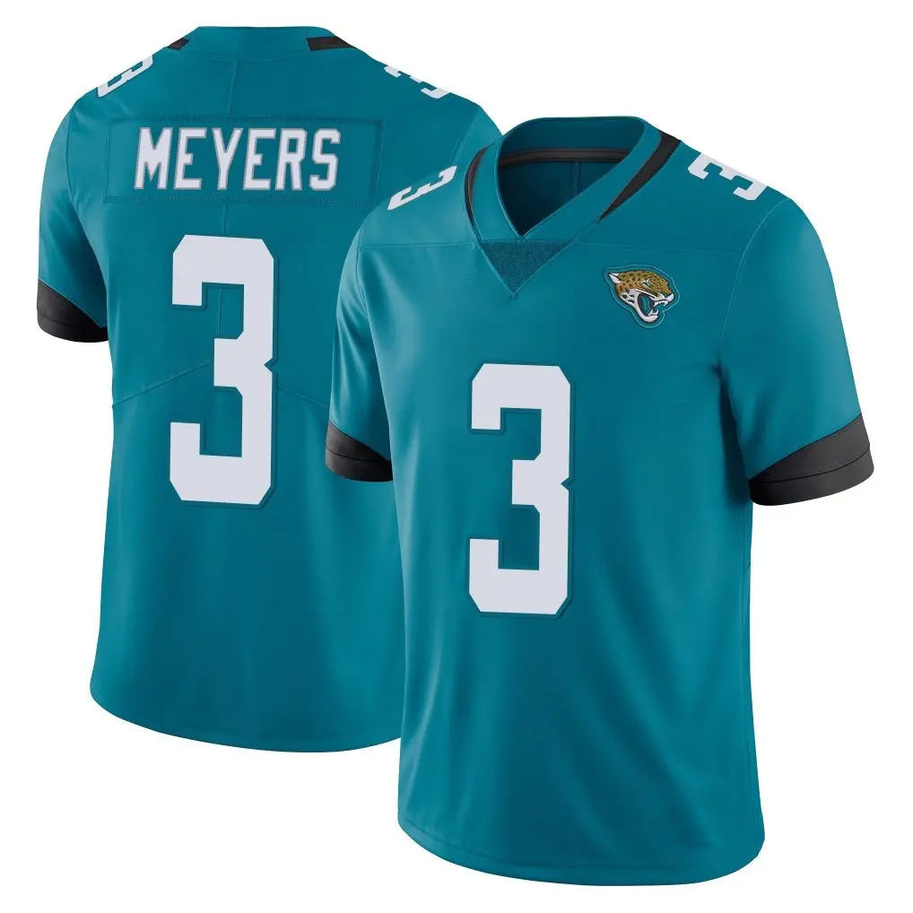 Kooe J.Jaguars #3 Jakobi Meyers Player Teal Vapor Untouchable Limited Home Game Stitched Jerseys