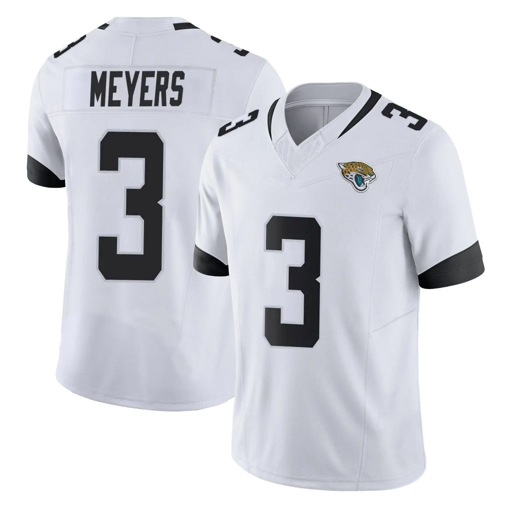 Kooe J.Jaguars #3 Jakobi Meyers Player White Vapor F.U.S.E. Limited Home Game Stitched Jerseys