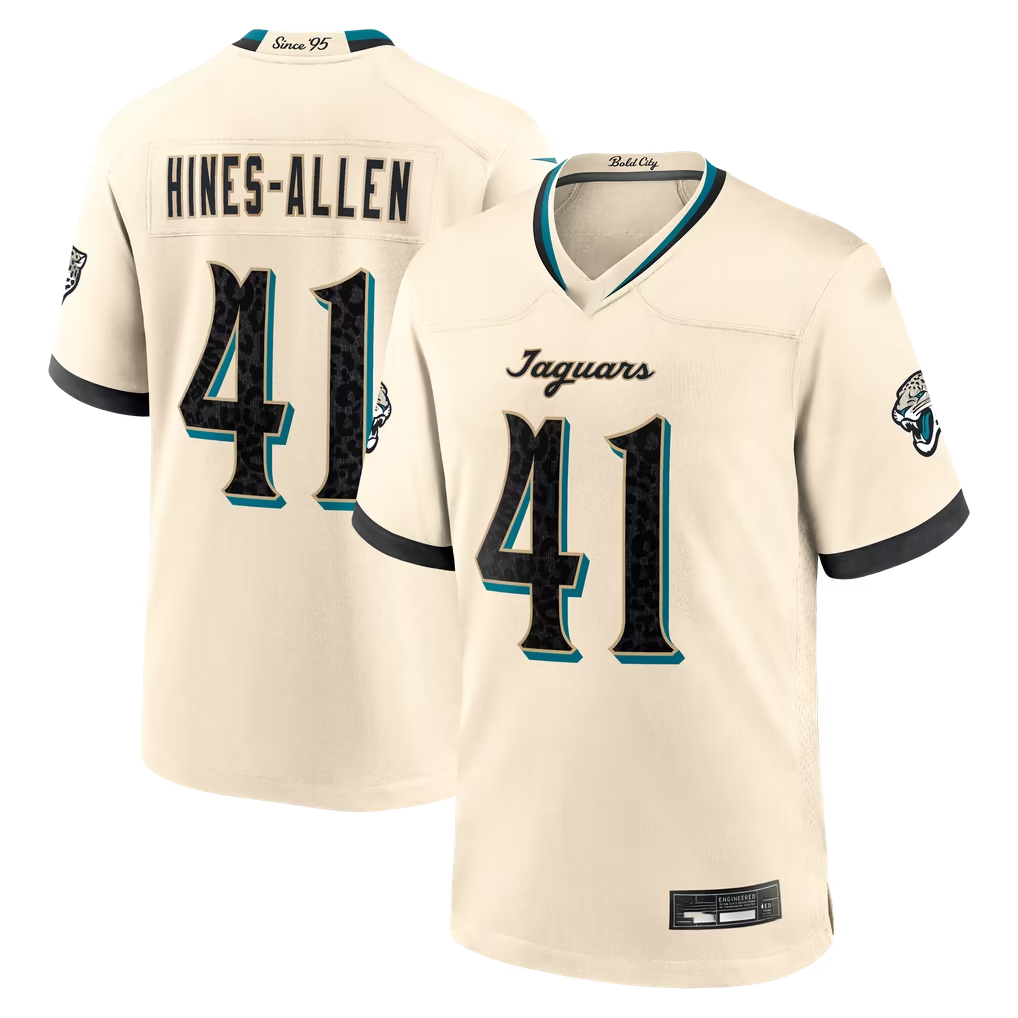 Kooe J.Jaguars #41 Josh Hines-Allen Natural 2026 Rivalries Collection Game Stitched Jerseys