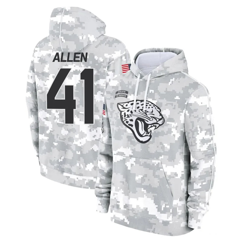 Kooe J.Jaguars #41 Josh Hines-Allen Player Arctic Camo Salute to Service Hoodies Limited Game Stitched Jerseys
