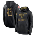Kooe J.Jaguars #41 Josh Hines-Allen Player Black Salute to Service Hoodies Limited Game Stitched Jerseys