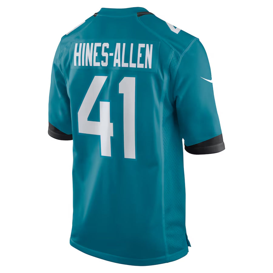 Kooe J.Jaguars #41 Josh Hines-Allen Player Teal Home Game Football Jerseys