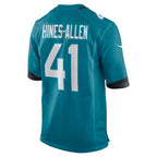 Kooe J.Jaguars #41 Josh Hines-Allen Player Teal Home Game Football Jerseys