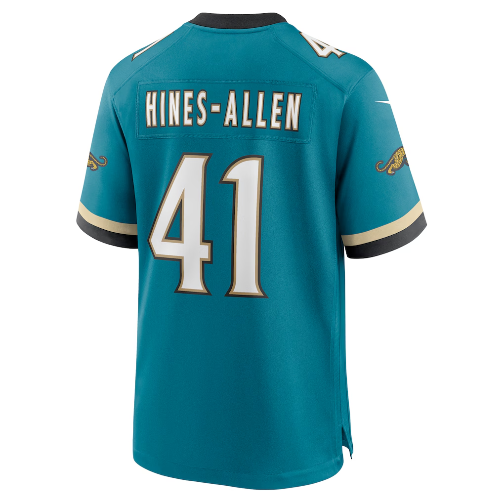 Kooe J.Jaguars #41 Josh Hines-Allen Teal Prowler Throwback Player Game Stitched Jerseys