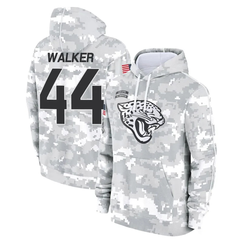 Kooe J.Jaguars #44 Travon Walker Player Arctic Camo Salute to Service Hoodies Limited Game Stitched Jerseys