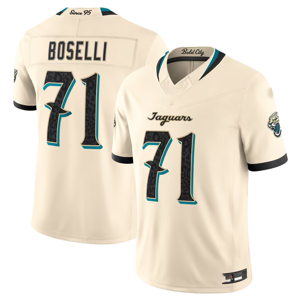 Kooe J.Jaguars #71 Tony Boselli Natural 2026 Rivalries Collection Limited Stitched Jerseys