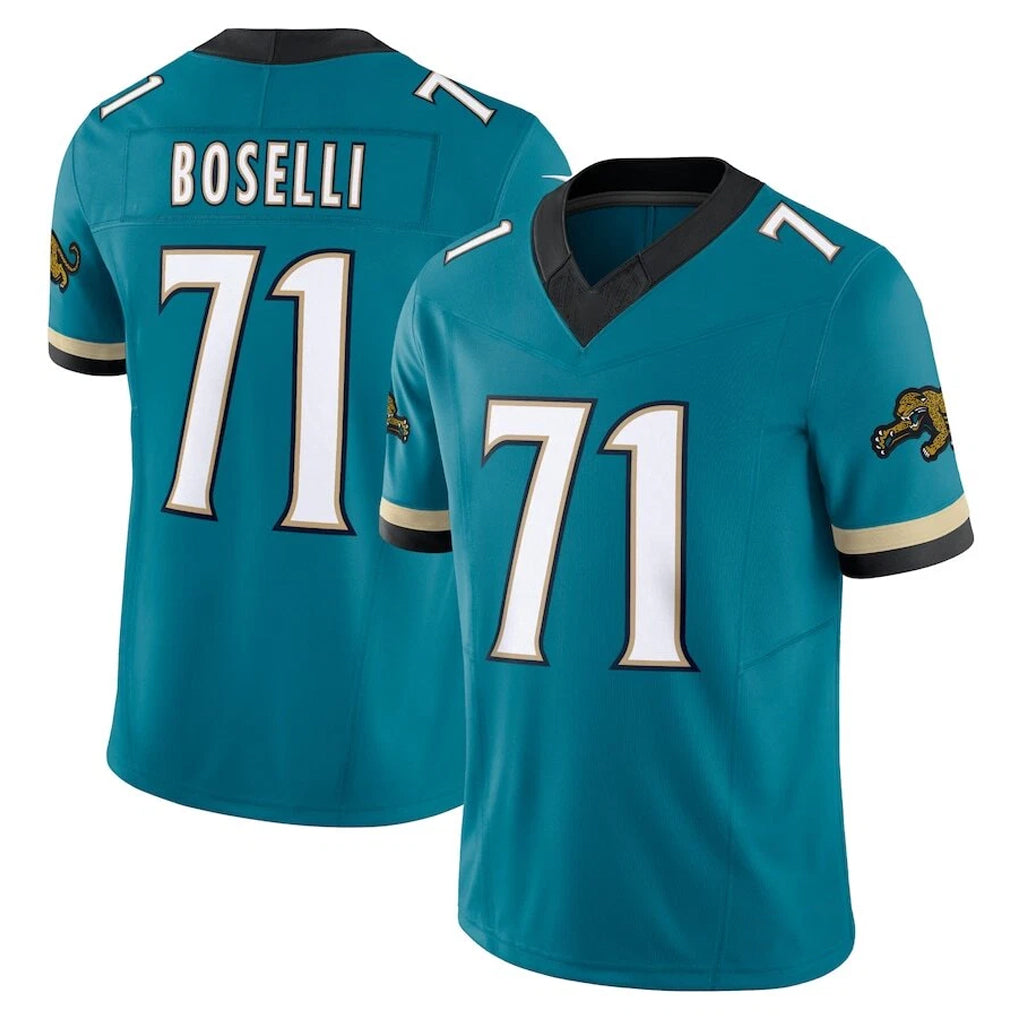 Kooe J.Jaguars #71 Tony Boselli?Player Teal Prowler Throwback Vapor F.U.S.E. Limited Home Game Stitched Jerseys