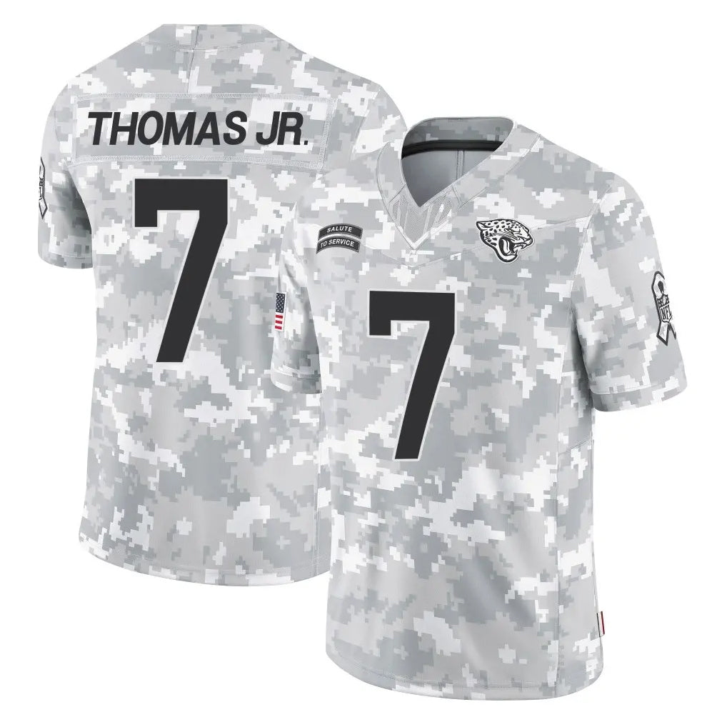 Kooe J.Jaguars #7 Brian Thomas Jr. Player Arctic Camo Salute To Service Limited Game Stitched Jerseys