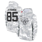 Kooe J.Jaguars #85 Brenton Strange Player Arctic Camo Salute to Service Hoodies Limited Game Stitched Jerseys
