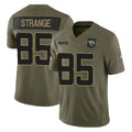 Kooe J.Jaguars #85 Brenton Strange Player Olive 2025 Salute To Service Limited Game Stitched Jerseys
