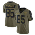 Kooe J.Jaguars #85 Brenton Strange Player Olive Salute To Service Limited Game Stitched Jerseys