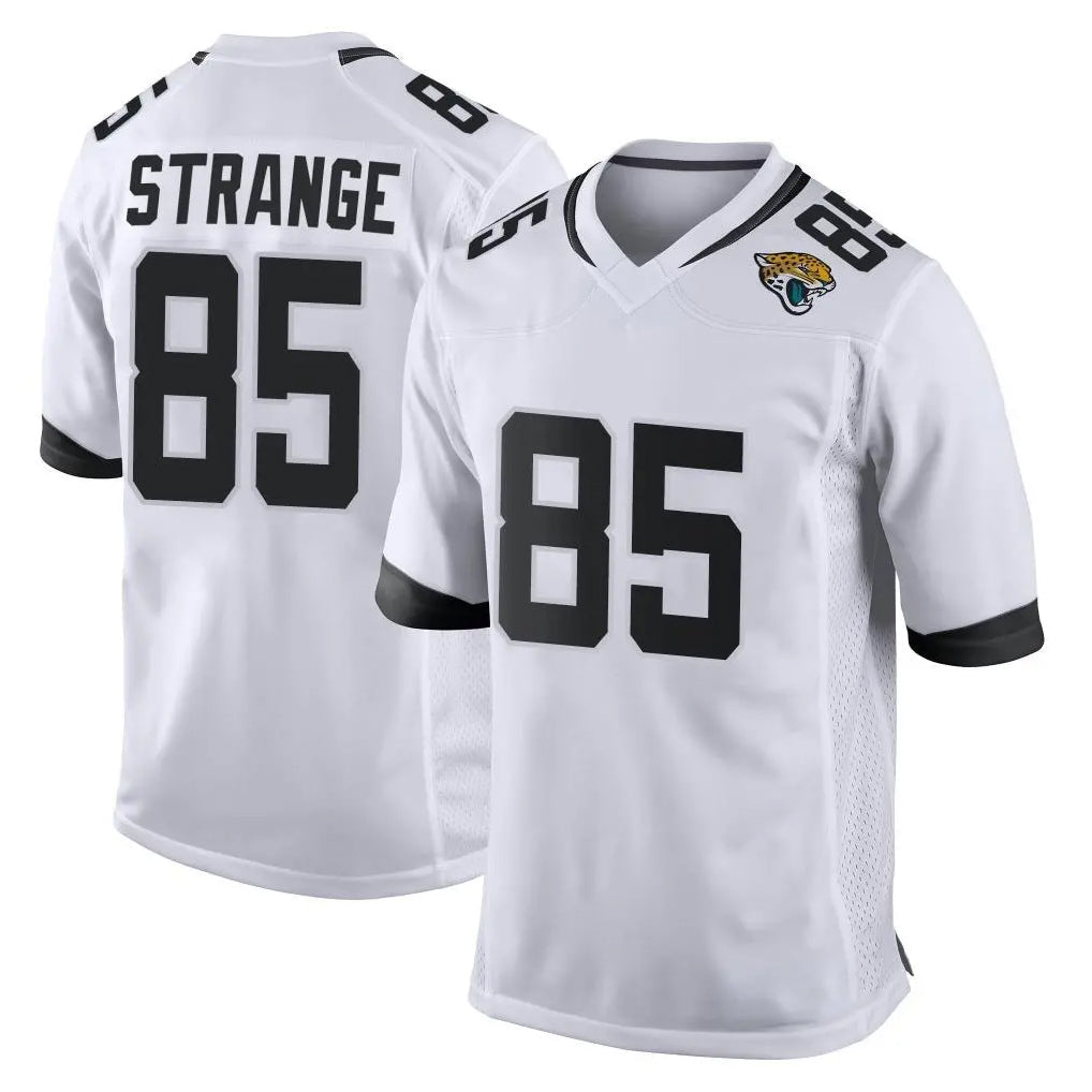 Kooe J.Jaguars #85 Brenton Strange Player White Home Game Stitched Jerseys
