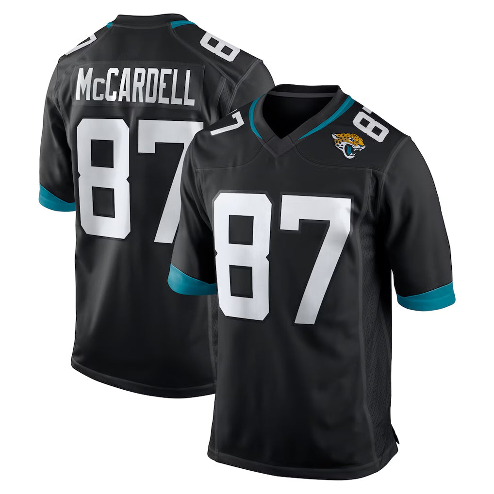 Kooe J.Jaguars #87 Keenan McCardell Player Black Home Game Stitched Jerseys