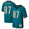 Kooe J.Jaguars #87 Keenan McCardell?Player Teal Mitchell & Ness Legacy Home Game Stitched Jerseys